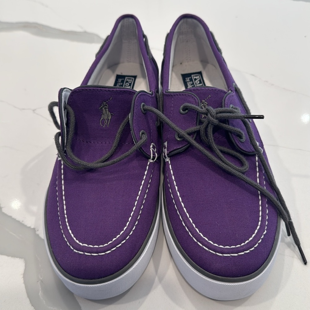 Purple Boat Shoes with White Soles
New 10.5 - Picture 5 of 8